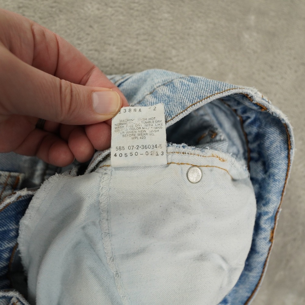 Levi's 550 Vtg 1985 Orange Tab Jeans Mens 34x30 (32x28.5) Made in USA Distressed - Picture 11 of 11